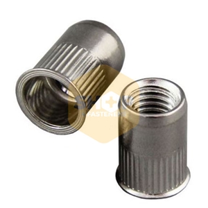 CYLINDER THIN HEAD OPEN END RIVET NUT.