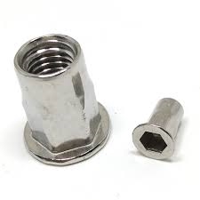 HALF HEX REDUCED HEAD OPEN END RIVET NUT